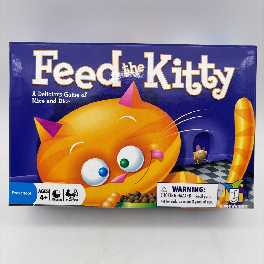 Feed the Kitty Game COMPLETE Gamewright 2017 Children's Kids Wooden